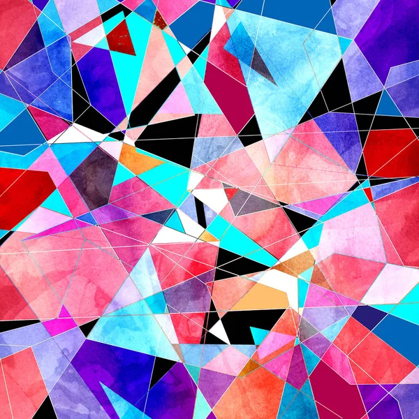 Suluboya arka plan çokgen