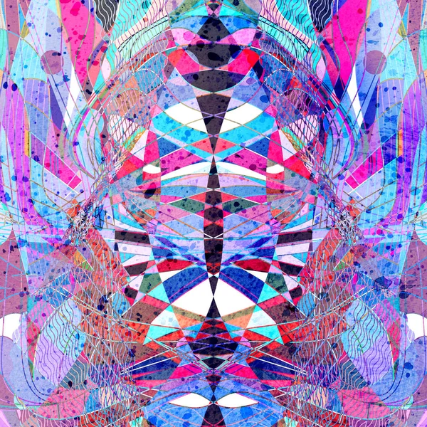 Fond aquarelle abstrait avec vague colorée — Photo