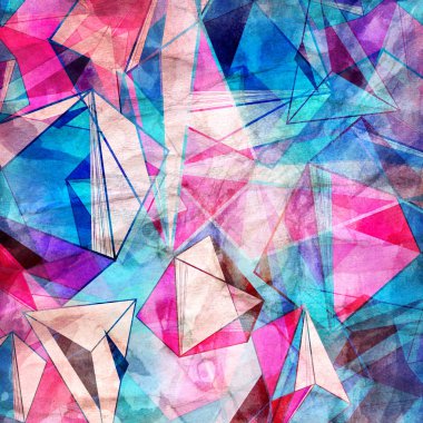 Suluboya Geometrik Arkaplan