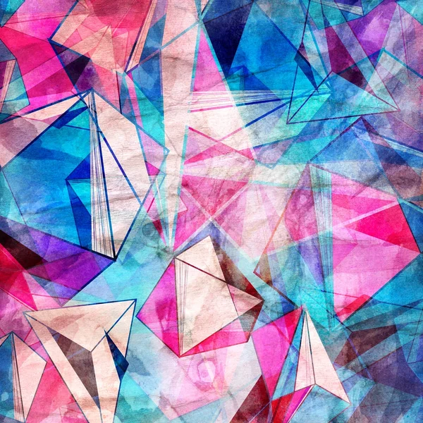 Suluboya Geometrik Arkaplan