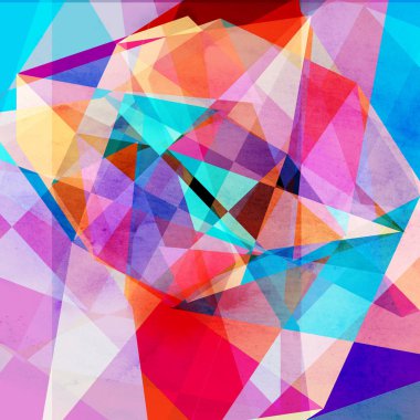 Sulu Boya geometrik arka plan