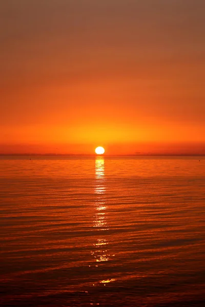 Foto av en ljusa havet solnedgång — Stockfoto