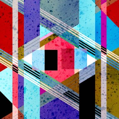 Sulu Boya geometrik arka plan