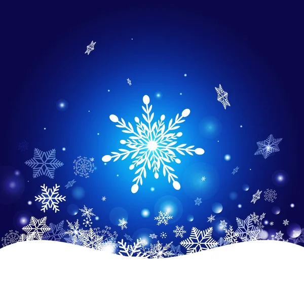 Πρωτοχρονιάτικο χειμώνα μοτίβο με νιφάδες χιονιού — Διανυσματικό Αρχείο
