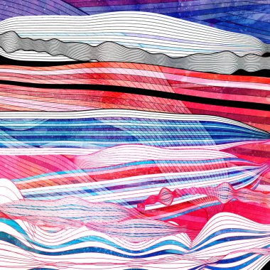 Soyut dalgalı öğeler arka plan