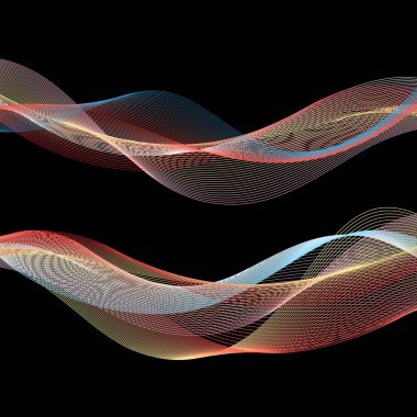 Çok renkli soyut dalgalar vektör 