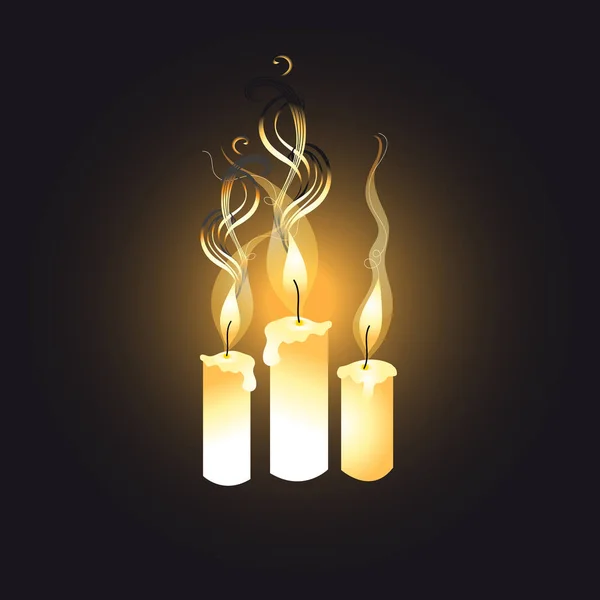Image graphique des bougies — Image vectorielle