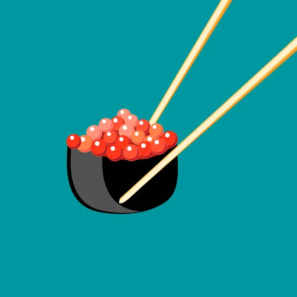 Reklam restaurang affisch färg från sushi — Stock vektor