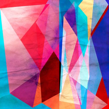 Sulu Boya geometrik arka plan