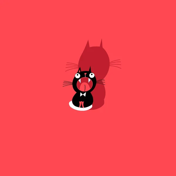 矢量搞笑小猫标志 — 图库矢量图片
