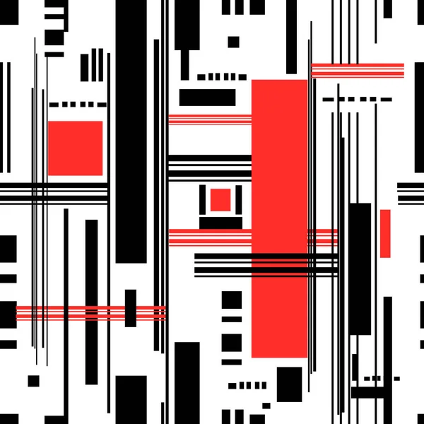 幾何学的なストライプの抽象的なシームレス パターン — ストックベクタ