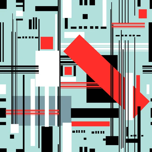 Abstracte naadloze patroon van geometrische strepen — Stockvector