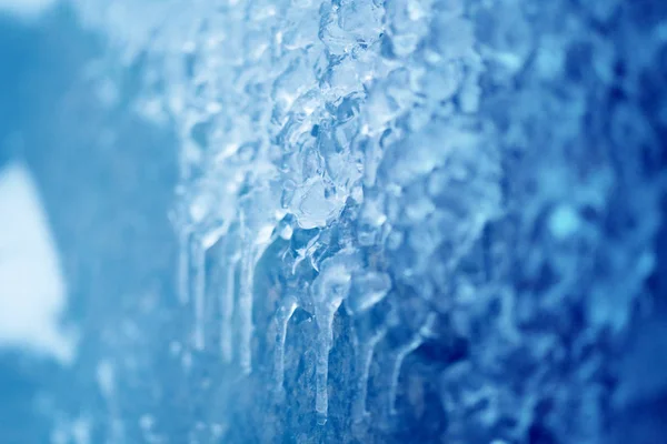 Foto-achterwand van heldere ijspegels en ice floes — Stockfoto