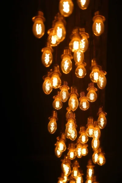 Foto de uma macro de luminárias incomuns brilhantes — Fotografia de Stock
