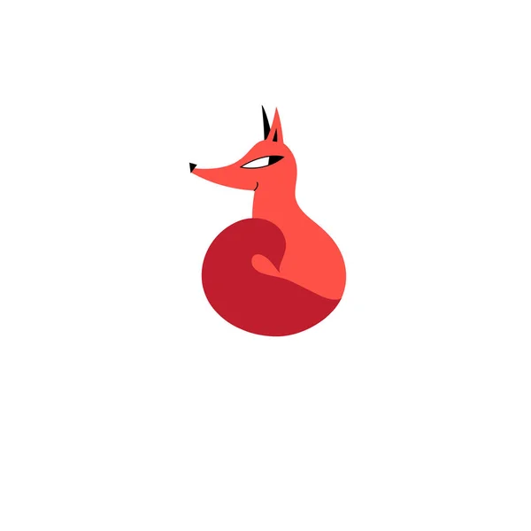 Zářivě červená liška znamení — Stockový vektor