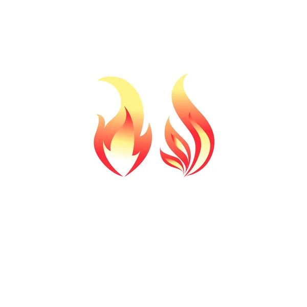 Ogień Płomień ikonę szablon wektor — Wektor stockowy