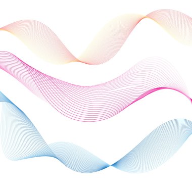 Grafik vektör soyut ışık dalgaları