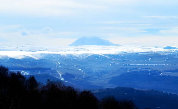 Zobacz zdjęcie z Mount Elbrus z góry gór — Zdjęcie stockowe