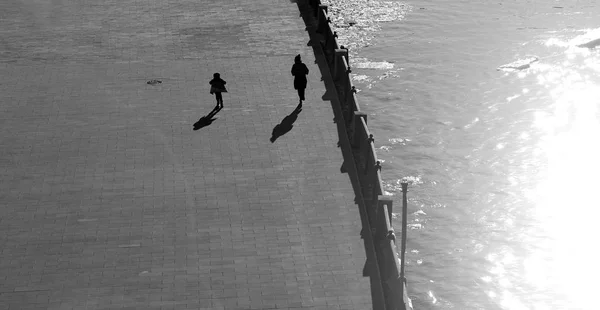 Foto de gente corriendo retro — Foto de Stock