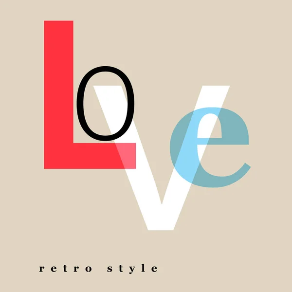 Vector design composition Love font — Stock Vector