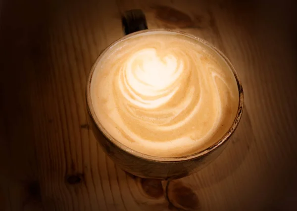 Foto de uma macro de uma xícara de café — Fotografia de Stock