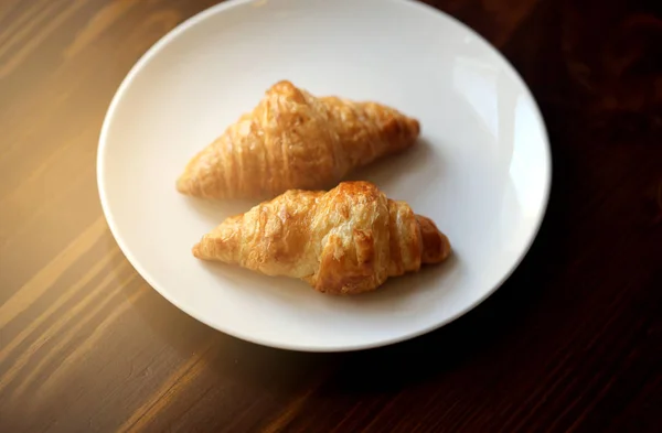 Foto von einem Makro von leckeren Croissants — Stockfoto