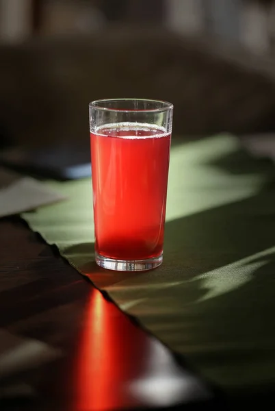 Photo of a macro of a delicious cranberry drink — Stock Photo, Image