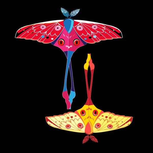 Ilustracja wektorowa egzotyczny motyl — Wektor stockowy