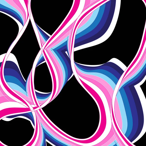 Fond Coloré Abstrait Avec Des Éléments Couleur Ondulée — Image vectorielle