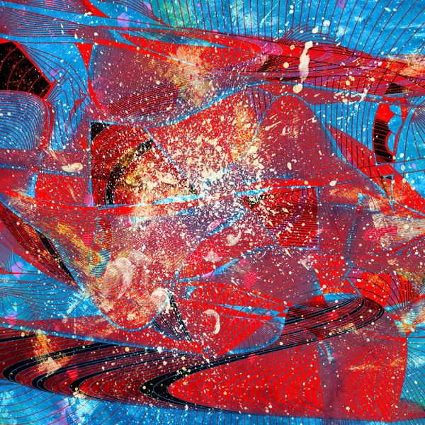 Abstrakt akvarell ljus bakgrund med olika färgglada våg — Stockfoto