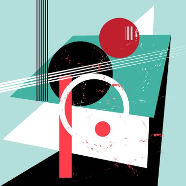 Geometrik renkli nesnelerin vektörsüz arkaplanı