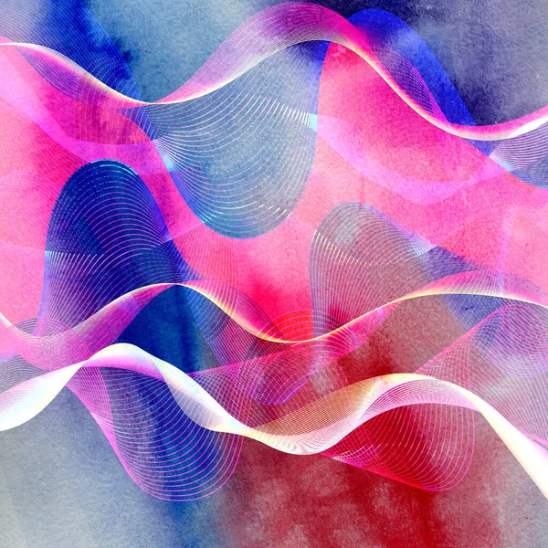 Abstract modern background with wavy — Stock Photo, Image