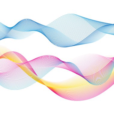 Güzel vektör çok renkli dalgalar