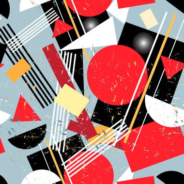 Abstract seamless pattern from geometric objects