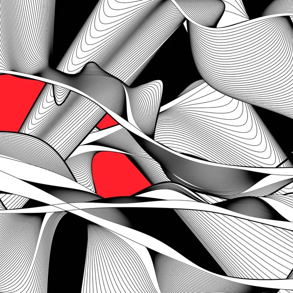 Fond vectoriel abstrait avec ondes et lignes — Image vectorielle
