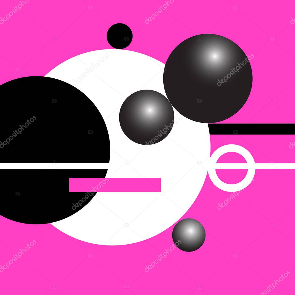Abstract background with geometric objects