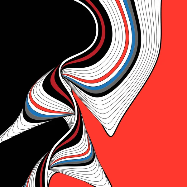 Schönes Hintergrunddesign Mit Unterschiedlichen Wellen Und Linien — Stockvektor