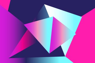 Geometri nesneleriyle soyut, parlak, şeffaf, soyut bir arkaplan. Web sitesi tasarımı veya Duvar Kağıdı şablonu.