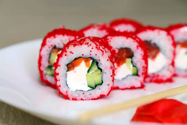 Photo of a fish roll for lunch — Stock Photo, Image