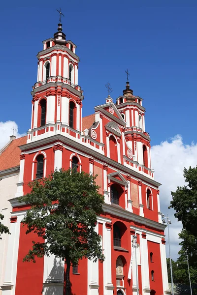 Kirche des Jakobus und der Philippus in Vilnius, Litauen — Stockfoto