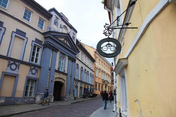 Vilnius Street na Cidade Velha no Verão — Fotografia de Stock