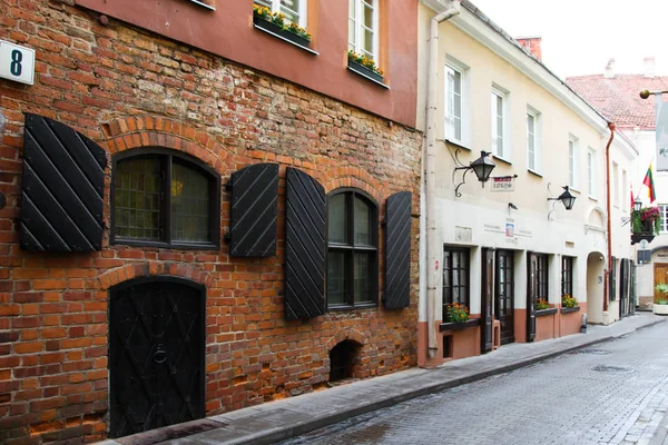 Vilnius Street in the Old Town in the Summer — Stock Photo, Image