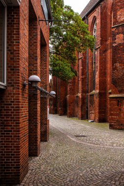 Almanya 'nın Bremen kentindeki tarihi evler