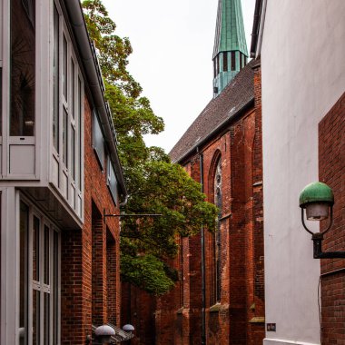 Almanya 'nın Bremen kentindeki tarihi evler