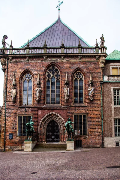 Casas Históricas Cidade Velha Bremen Alemanha — Fotografia de Stock