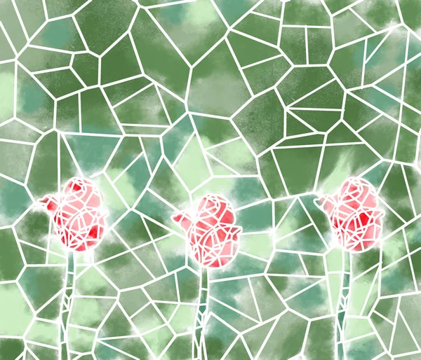 Világos absztrakt akvarell virágos mozaik. Geometriai textúra. — Stock Fotó