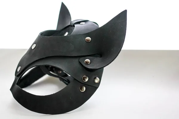 Máscara de gato de cuero —  Fotos de Stock