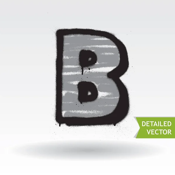 Alfabeto de graffiti. Fuente vectorial altamente detallada — Vector de stock
