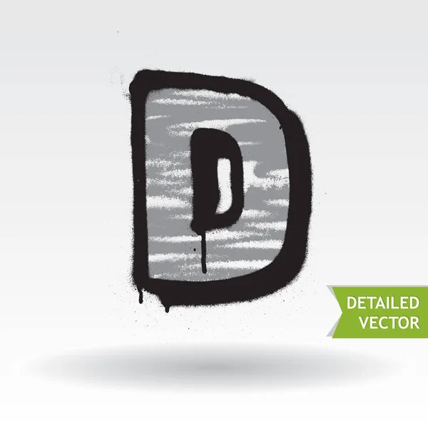 Alfabeto de graffiti. Fuente vectorial altamente detallada — Vector de stock