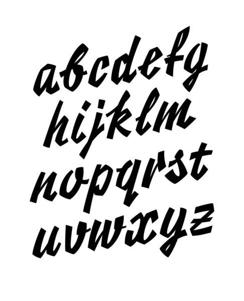 Schoon Retro Kalligrafie Handschrift Lettertype Vectoralfabet — Stockvector